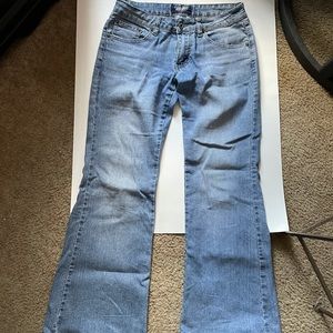 Low rise flared jeans